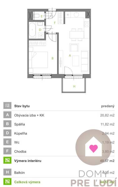 NR/Mlynárce - Furnished new 2-room apartment with parking and balcony