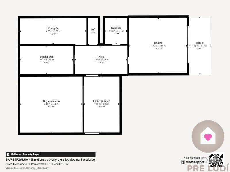 BA/PETRŽALKA-Sale of a spacious 3-room apartment with a loggia 