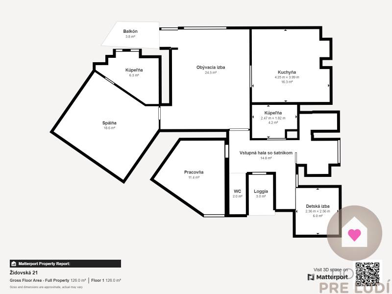 BA I-Rent of a large modern 4-room apartment with 2 balconies-Židovská