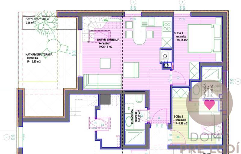 PAG/MANDRE - 2 apartments for the price of one - 190m from the sea ​