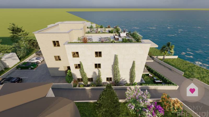 HR/PAG/MANDRE- Predaj luxusných apartmánov s terasami priamo na pláži-1.rad