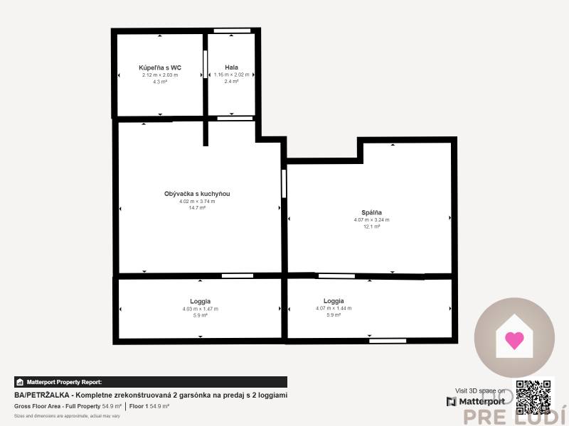 BA/PETRŽALKA-Sale of 2 studio apartments with 2 balconies and a cellar