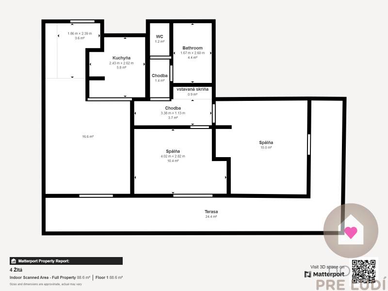 3-room apartment with terrace for sale – Petržalka (Slnečnice, Viladom