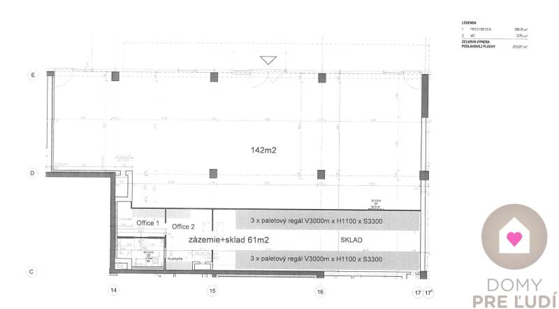 NIVY/JARABINKY - commercial space on the pedestrian zone for rent