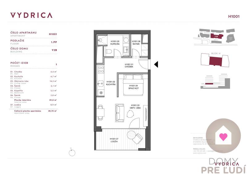 BA I/VYDRICA-Renting a large 1-room apartment with a spacious balcony