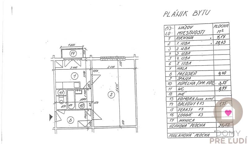 BA/RUŽINOV-Renting a 1-room apartment with a balcony and a cellar 