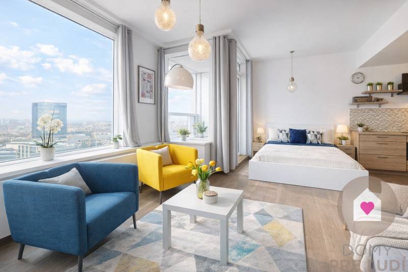 BA I/PANORAMA CITY-Furnished 1-room apartment for rent + loggia-27th 