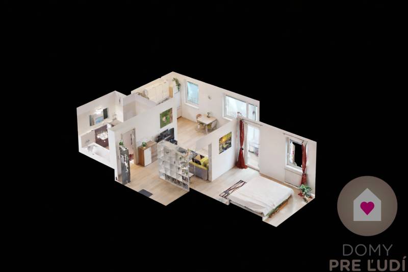 BA/IV-Rent of a furnished 2-room apartment with a balcony and parking 