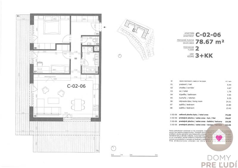 BA IV/AGÁTY-Rent of a modern designer 3-room apartment with terrace