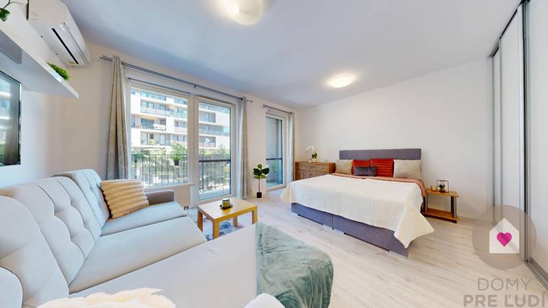 BA/PETRŽALKA-Rent 1-room apartment with air conditioning and balcony 