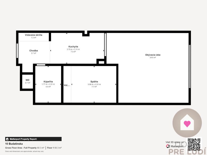 BA/PETRŽALKA-1.5-room apartment for rent with parking, near Draždiak