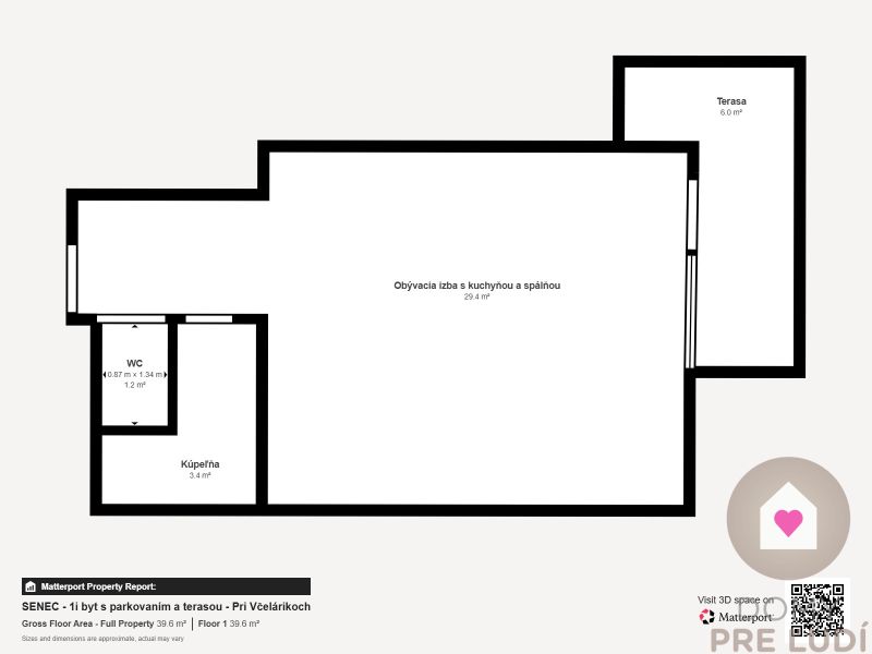 SENEC - Sale of 1-room apartment in a new building: balcony, parking