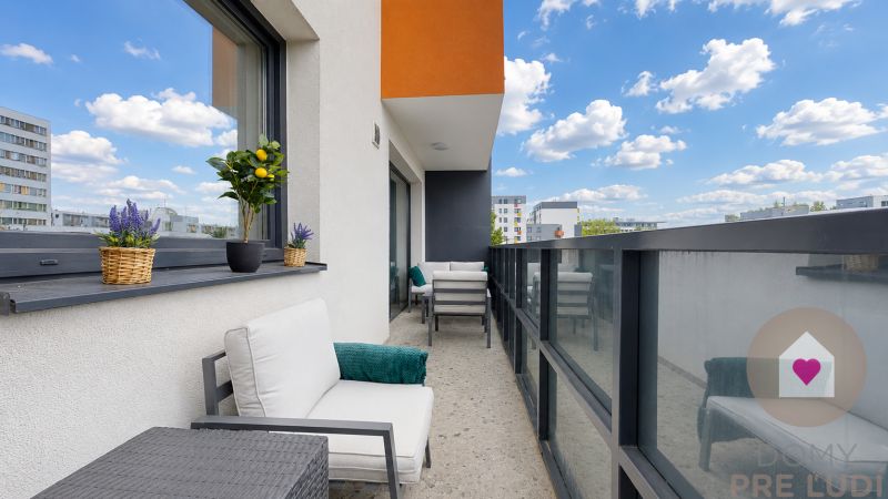 Trnava - Furnished 2-room apartment with parking and balcony 