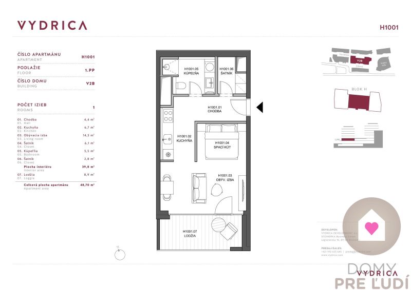 BA I/VYDRICA-Renting a large 1-room apartment with a spacious balcony
