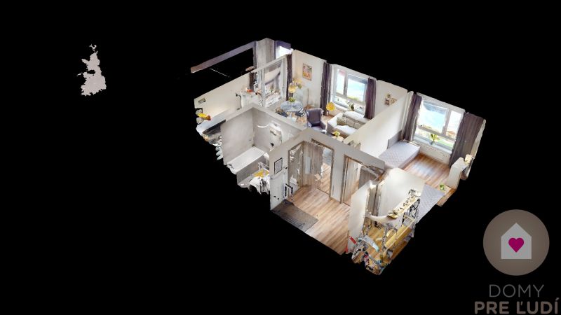 BA/NIVY-Renting a modern 2room apartment with a terrace and a wardrobe