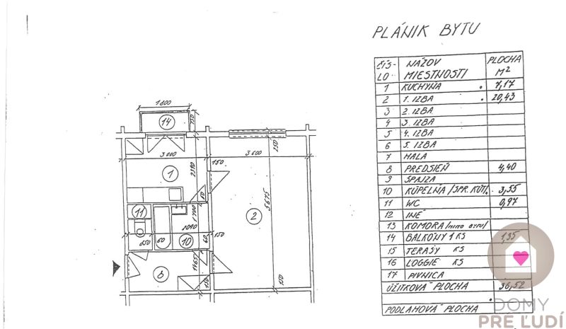 BA/RUŽINOV-Renting a 1-room apartment with a balcony and a cellar 