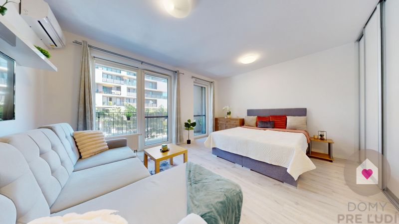 BA/PETRŽALKA-Rent 1-room apartment with air conditioning and balcony 