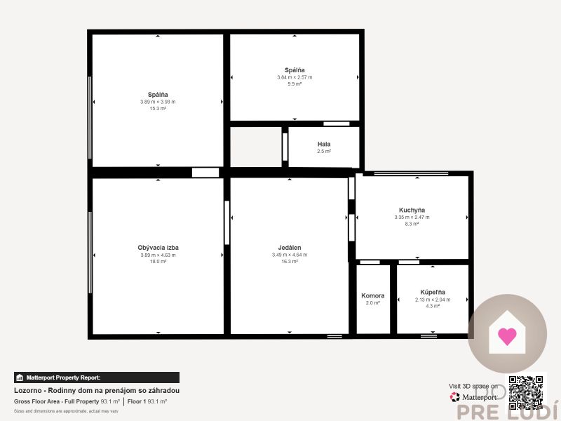 Lozorno–RENTAL of a furnished 3-room detached house- courtyard, garage