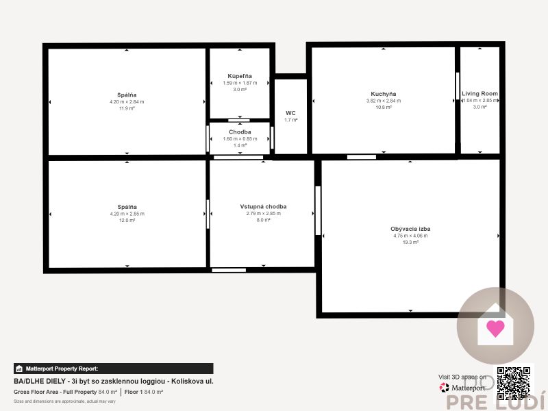 Sale Two bedroom apartment, Two bedroom apartment, Kolískova, Bratisla
